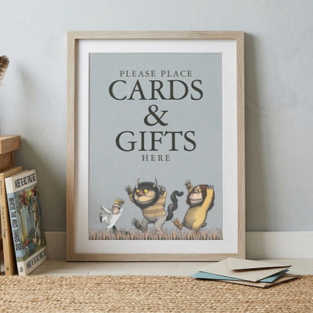 Où sont les choses sauvages | Cartes et cadeaux (Generated image of large "Cards & Gifts" design in frame by envelopes)