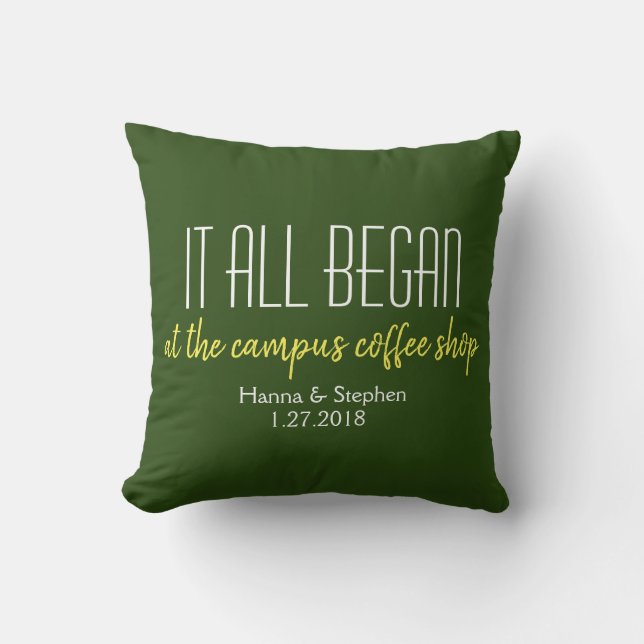 Où tout a commencé Love Story Coussin (Recto)