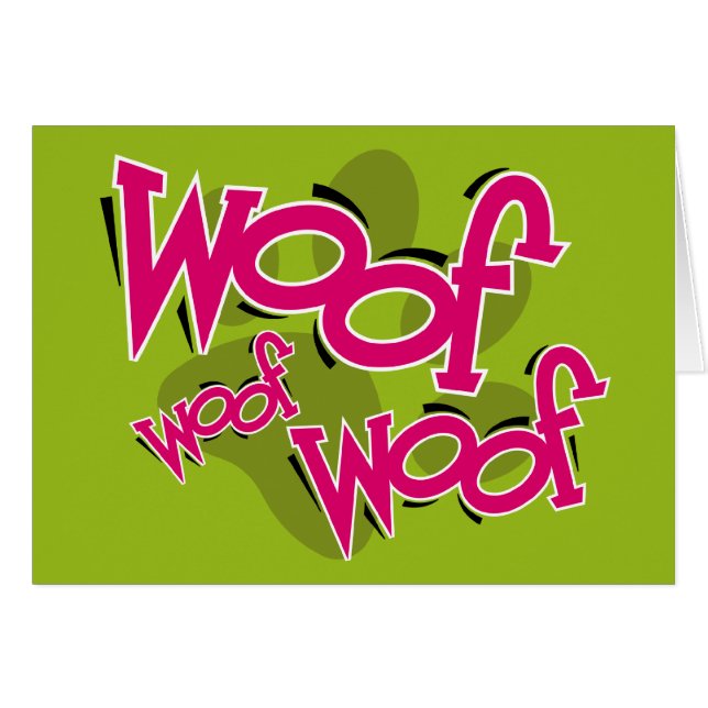 Ouaf ouaf carte (Devant horizontal)