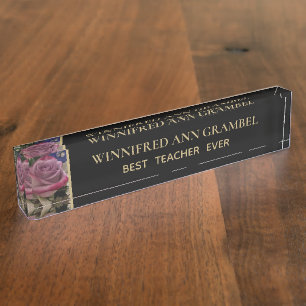 Ouah ! Plaque de nom du bureau personnalisé Best T
