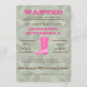 OUAIS ! Invitation à la fête d'anniversaire de Pin