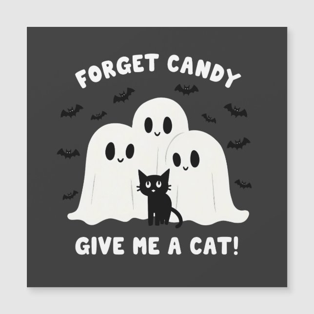 Oublie les bonbons, donne-moi un chat Halloween ef (Devant)