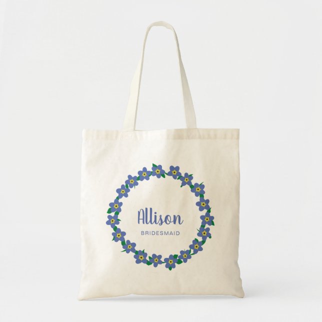 Oublie-moi pas Bridesmaid Sac, Mariage Welcome Sac (Devant)