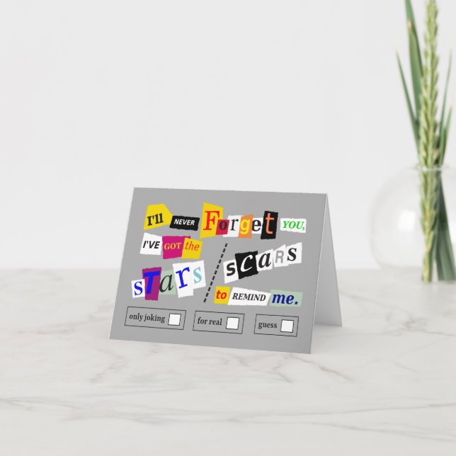 " Oubliez la carte de voeux Not " (Devant)