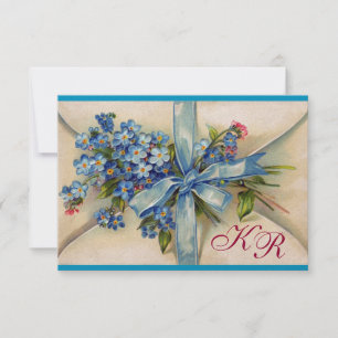 OUBLIEZ-MOI NOTES MONOGRAMME MARIAGE RSVP métal bl