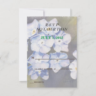 OUBLIEZ-MOI PAS FLEURS CARTES RSVP PERSONNALISABLE