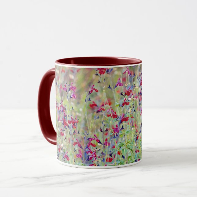 Oubliez-moi pas Fleurs Floral Art Mug Cup (Devant gauche)