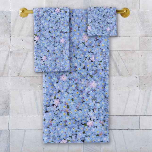 Oubliez-moi-pas la serviette photo bleue (Créateur téléchargé)