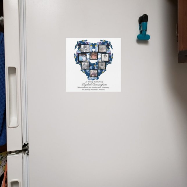 Oubliez Moi Pas Le Coeur Floral Huit Photos Magnét (Créateur téléchargé)