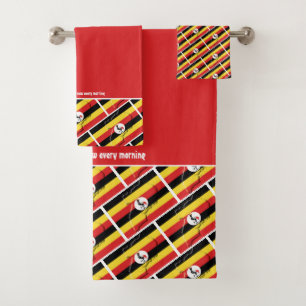 OUGANDA DRAPEAU Écriture personnalisée ROUGE