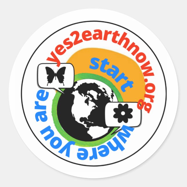 Oui 2 Earth Now Start Where U R Sticker (Devant)