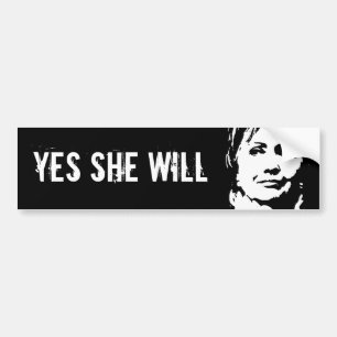 OUI, ELLE VA BOMPER STICKER