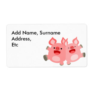 OUI ! ! Étiquette d'expédition de cochons de dessi