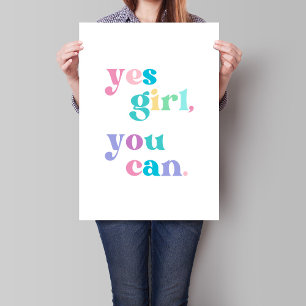 Oui Girl You Can Printable Wall Art Poster