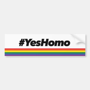 Oui homo. Autocollant de butoir