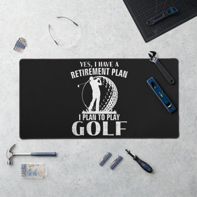 Oui j'ai un plan de retraite Golf drôle golfeur (Poste de travail)