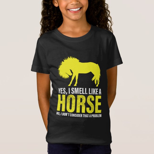 Oui, je sens comme un cheval en T-shirt jaune (Devant)