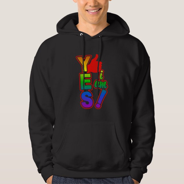 "OUI je suis !" chemises, sweat - shirts à capuche (Devant)