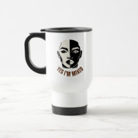 OUI, JE SUIS MIXTE - Tasse de voyage d'identité au
