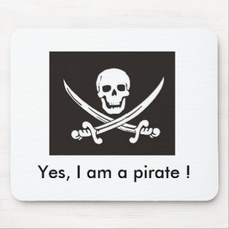 Oui, je suis un pirate ! Crâne et tapis de souris