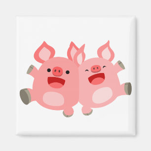 OUI ! ! Magnet de cochons de dessin mignon