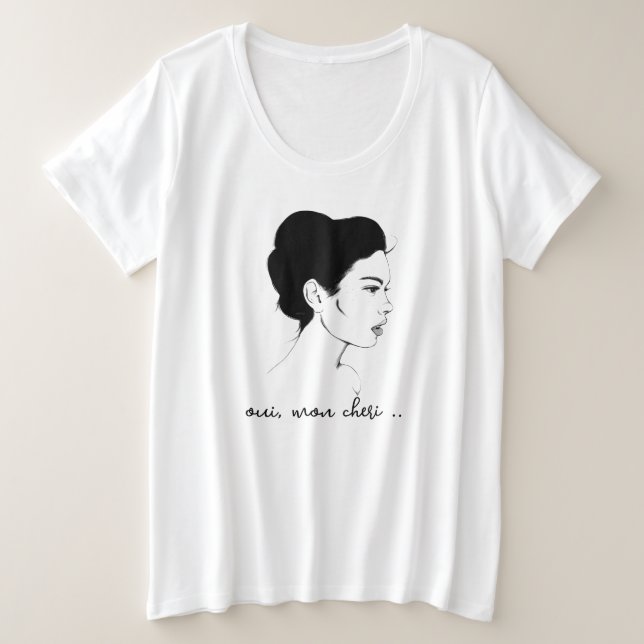 Oui, Mon Cheri T-shirt (Design devant)