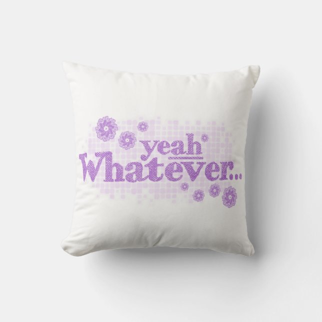 oui quel que soit le violet blanc coussin coussin (Recto)