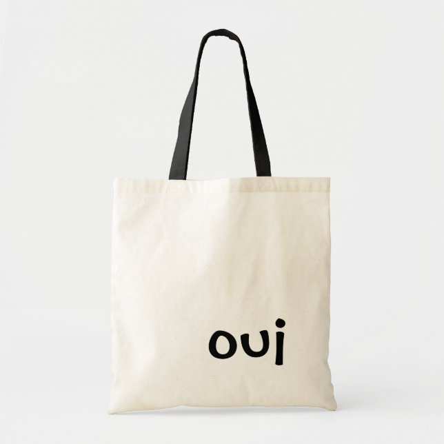 Oui Sac fourre-tout noir et blanc (Devant)