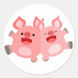OUI ! ! Sticker pour cochons de dessin
