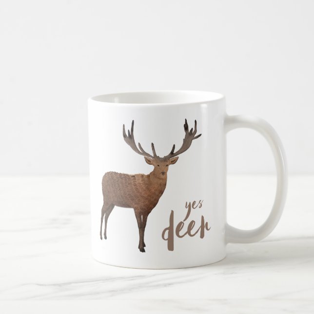 Oui tasse de cerfs communs (Droite)