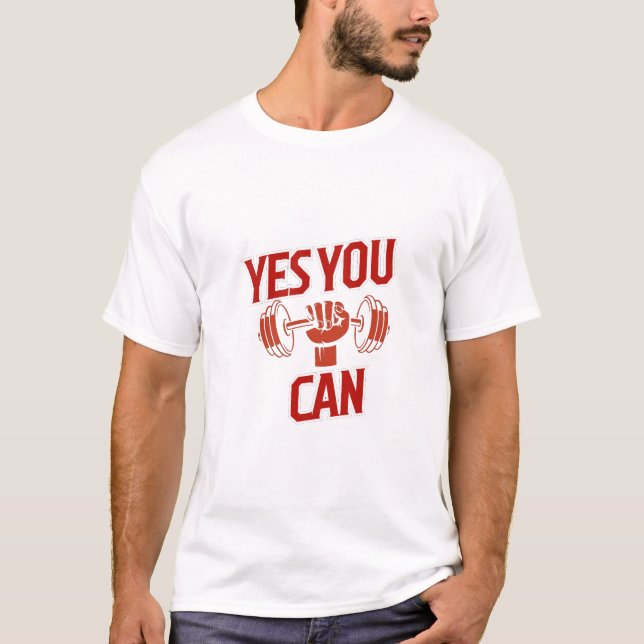 OUI VOUS POUVEZ GYM Motivation T-shirt (Devant)