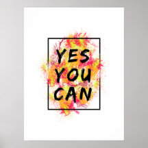 Oui Vous Pouvez - Poster des devis motivationnels
