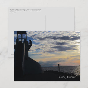 Oulu Finlande : Carte postale du phare de la plage