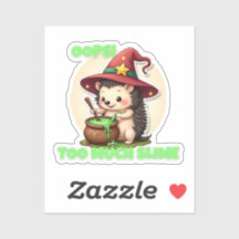 Oups ! Trop mince - Sticker de hérisson mignon