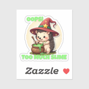 Oups ! Trop mince - Sticker de hérisson mignon