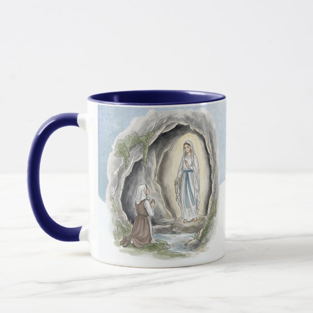 Our Lady of Lourdes, Catholic Mug (Gauche)