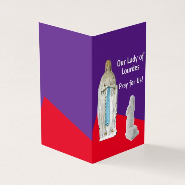 Our Lady of Lourdes Prayer Card (Outside)
