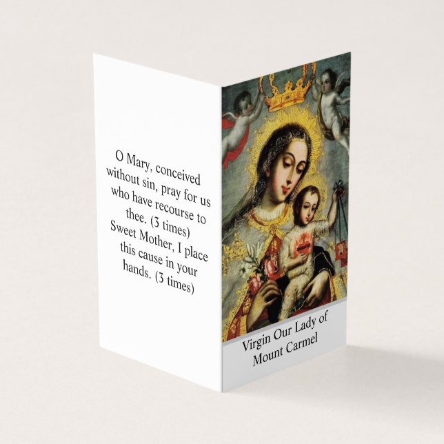 Our Lady of Mount Carmel Prayer Card  (Outside)