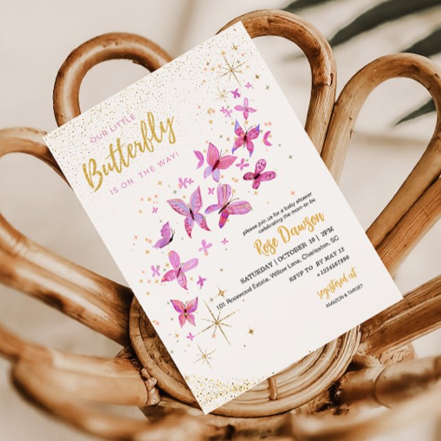 Our Little Butterfly Baby Shower Invitation (Créateur téléchargé)
