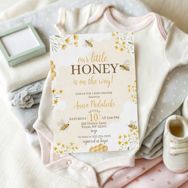 Our Little Honey Baby Shower Invitation (Créateur téléchargé)