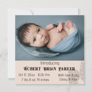"Our Little One" : carte Faire-part de naissance