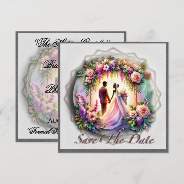 Our Love Reaches The Moon  Save The Date (Devant / Derrière)