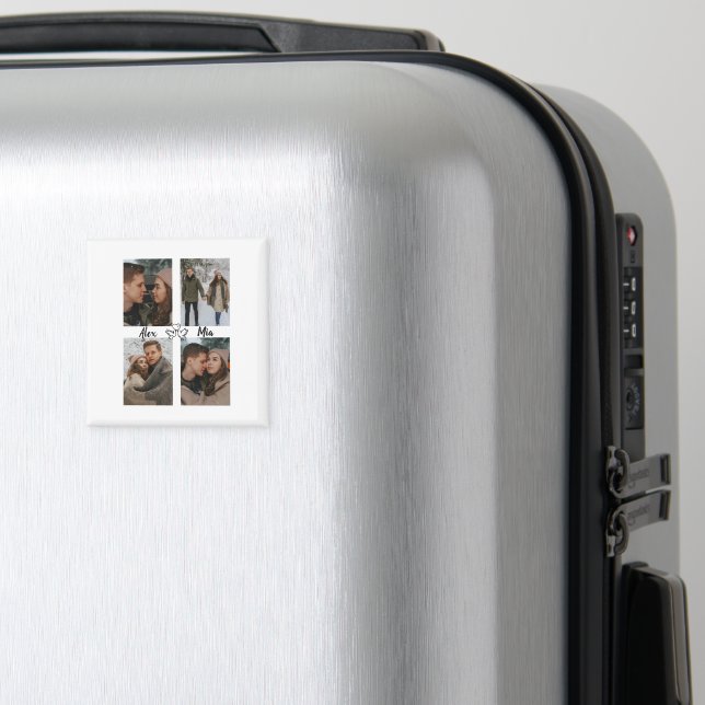 Our Love Story Valentine Magnet Custom Photos (In Situ (Bagages))