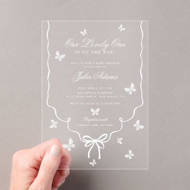 Our Lovely One Baby Shower Invitation (In situ (ordinateur de poche))