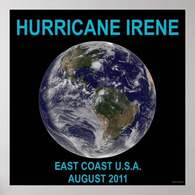 Ouragan Irene Imprimer une affiche de 3 pi (Devant)