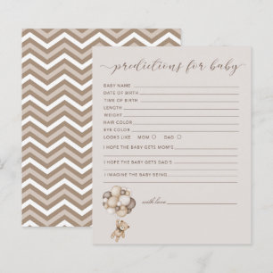 Ours Avec Ballons Prédictions Pour Baby Game Card