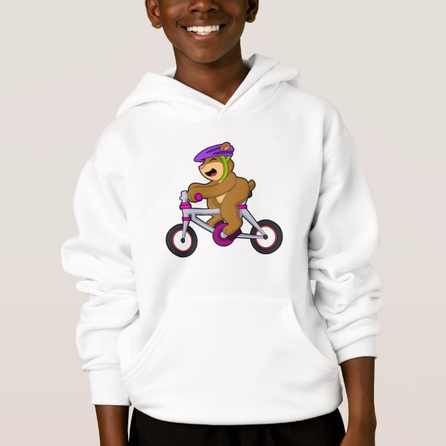 Ours avec bicyclette et casque (Devant)