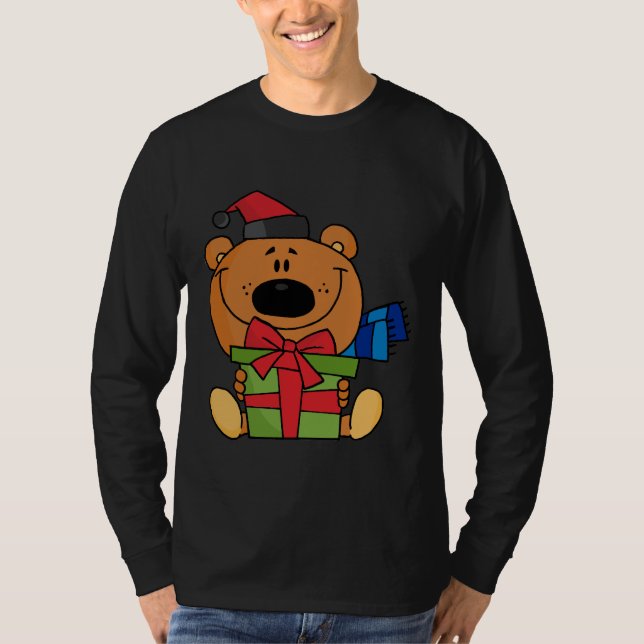 Ours avec cadeau T-shirts et cadeaux de vacances (Devant)