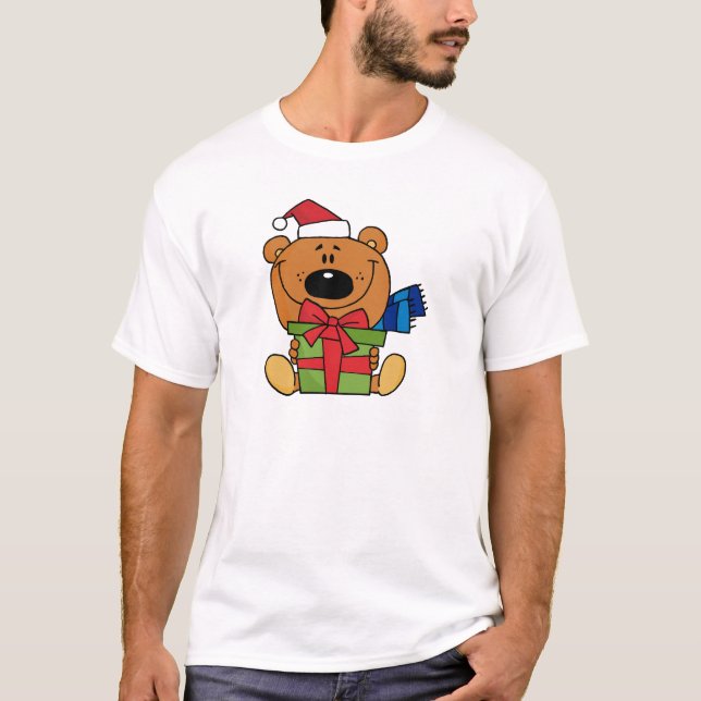 Ours avec cadeau T-shirts et cadeaux de vacances (Devant)