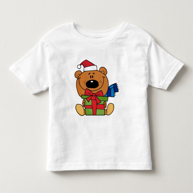 Ours avec cadeau T-shirts et cadeaux de vacances (Devant)